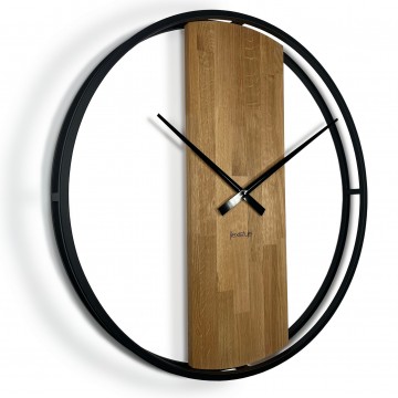 Dubové hodiny Loft Round kovové 80cm, z231 